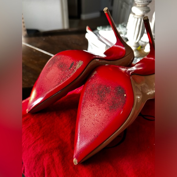 Christian Louboutins Hot Chick 100 mm Pumps - nude size 38.5 / US 8 worn once - Picture 10 of 16